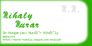 mihaly murar business card